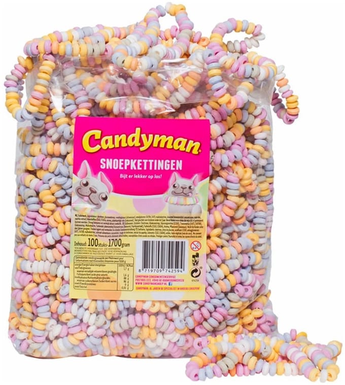 Candyman | Snoepkettingen | 100 stuks | Omdoos 6x