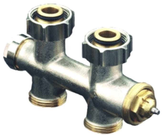 Oventrop Multiblock Onderblok T 2 pijps 3/4 recht Kvs = 075 m3/h