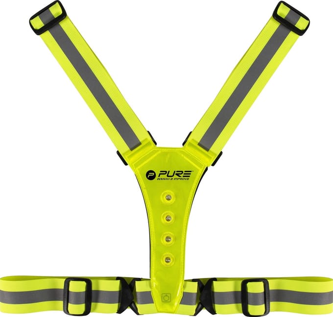 Pure2Improve Hardloopvest reflecterend LED geel