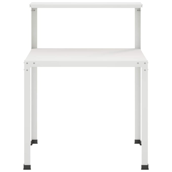 vidaXL - Planttafel - 60 - x - 50 - x - 104 - cm - Gepoedercoat - staal - Wit