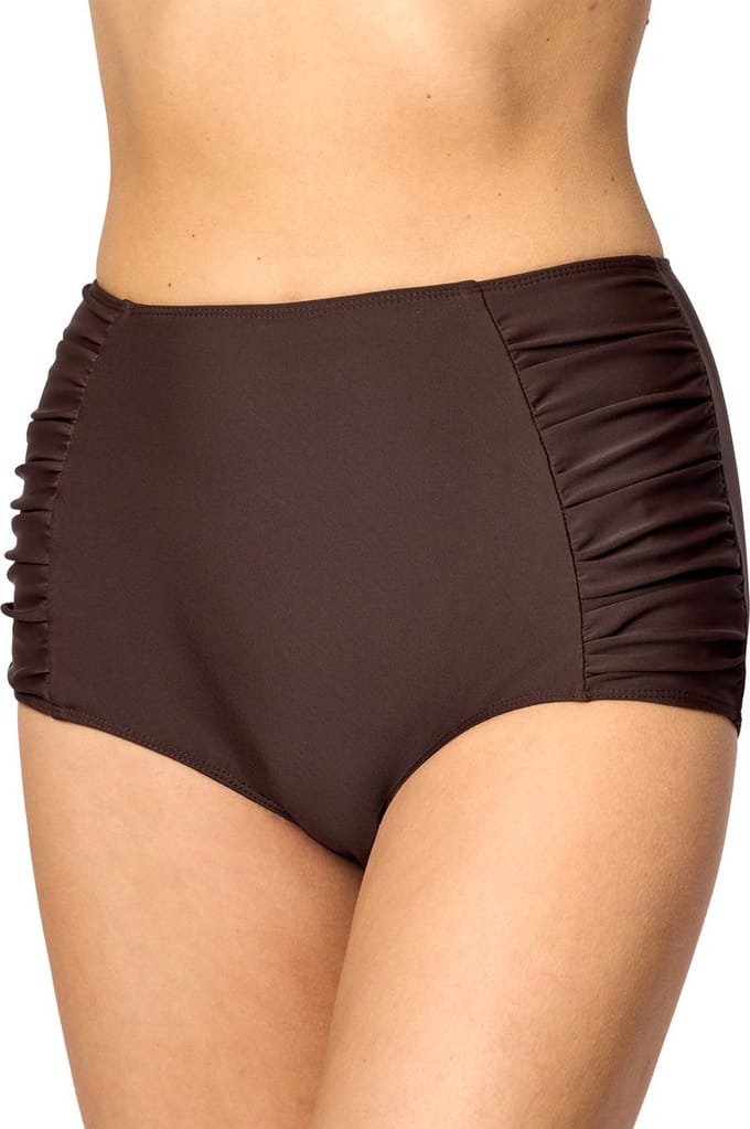 Merry Style Dames Zwembroek - Bikinibroekje - Elastische tailleband – Polyamide & Elastaan – Bruin (8157) – 48 - MS-MS10-119-SL