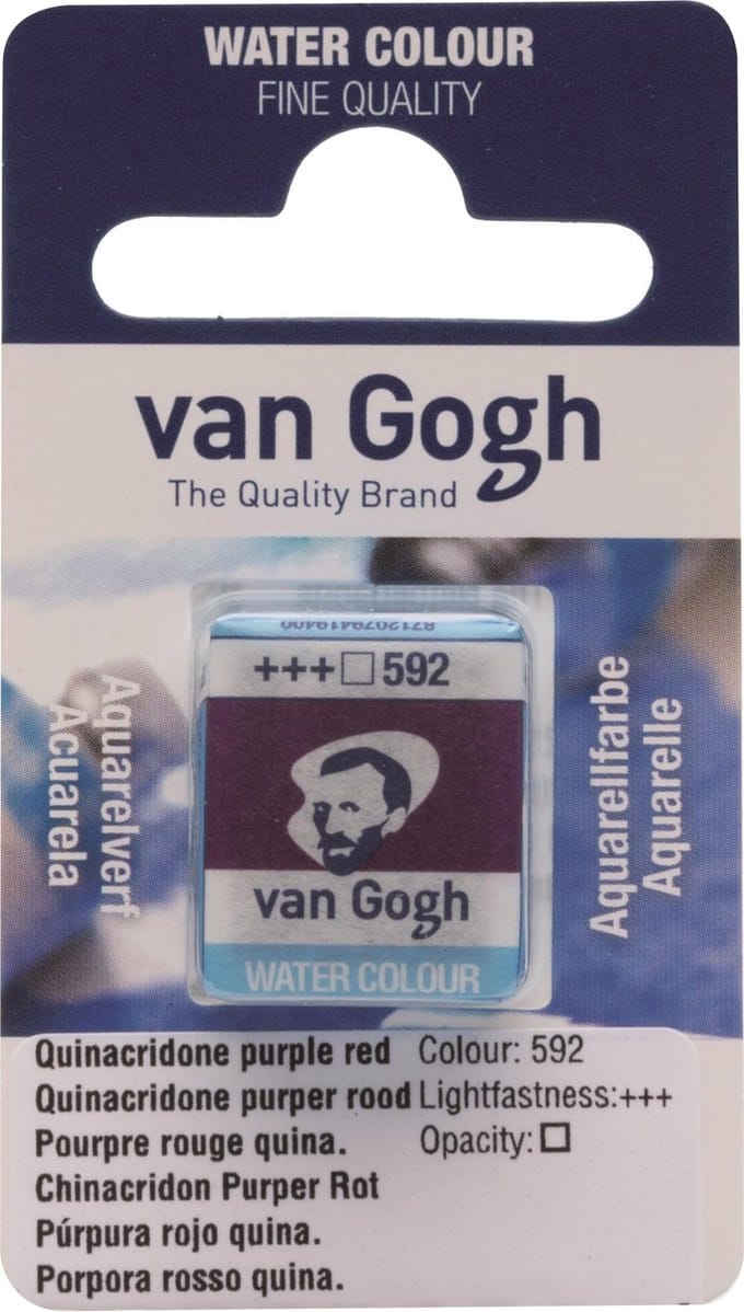 Aquarelverf - 592 Quinacridone Purper Rood - van Gogh - Napje