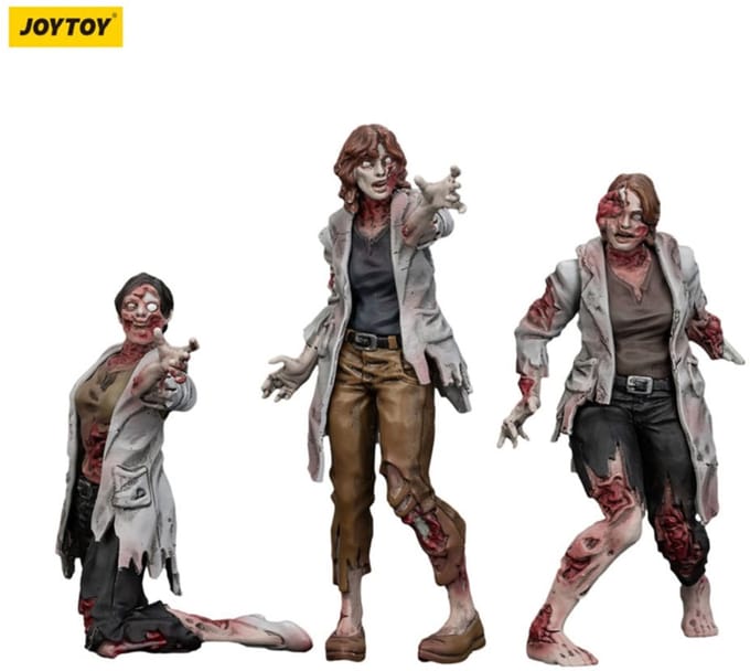 Joy Toy (CN) Zombie Dark Source Action Figuur 3-Pack Scientists (Female) 8 cm Action Figuur