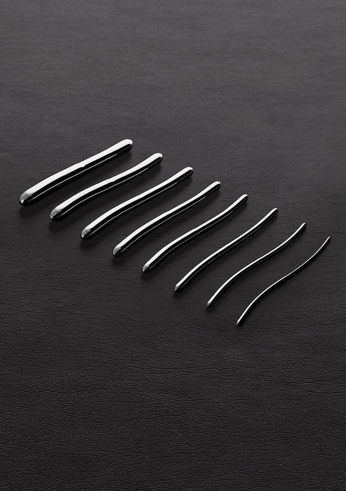 Shots - Steel Hegar Sound Double End Dilator - 8 Pieces silver