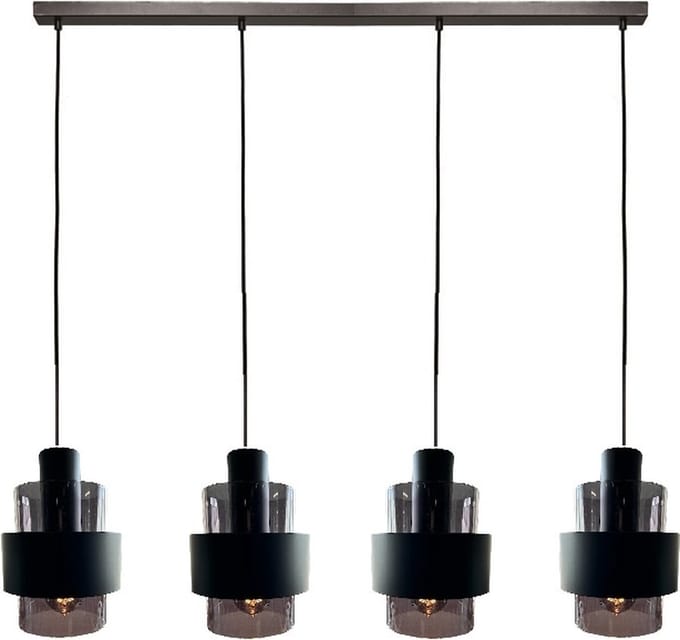 Freelight - Hanglamp Chiasso 4 lichts L120 cm zwart