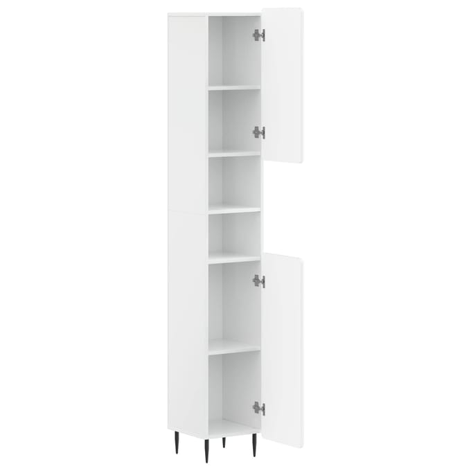 vidaXL - Badkamerkast - met - Open - Plank - ZWOLLE - Hoogglans - Wit
