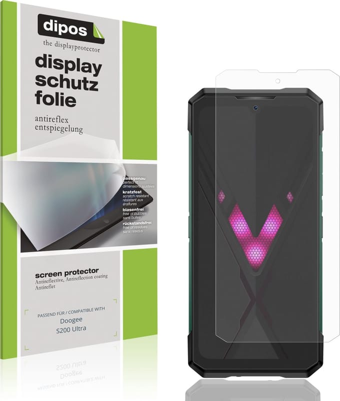 dipos – 4x Matte Beschermfolie geschikt voor Doogee S200 Ultra | Krasbestendige & antireflecterende Screenprotector Ultra-Thin