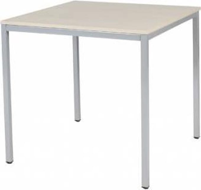 Bureautafel - Domino Basic 80x80 Eiken - alu frame