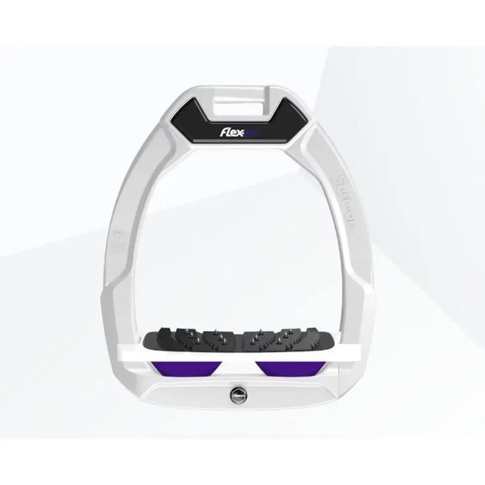 Veiligheidsfoxen Ruitersport Incline Ultra Grip Wit/Wit/Paarse Flex-On Safe-On