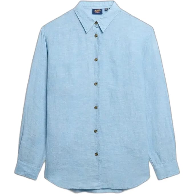 Superdry - Casual boyfriend overhemd van linnen - Dames - Shirts