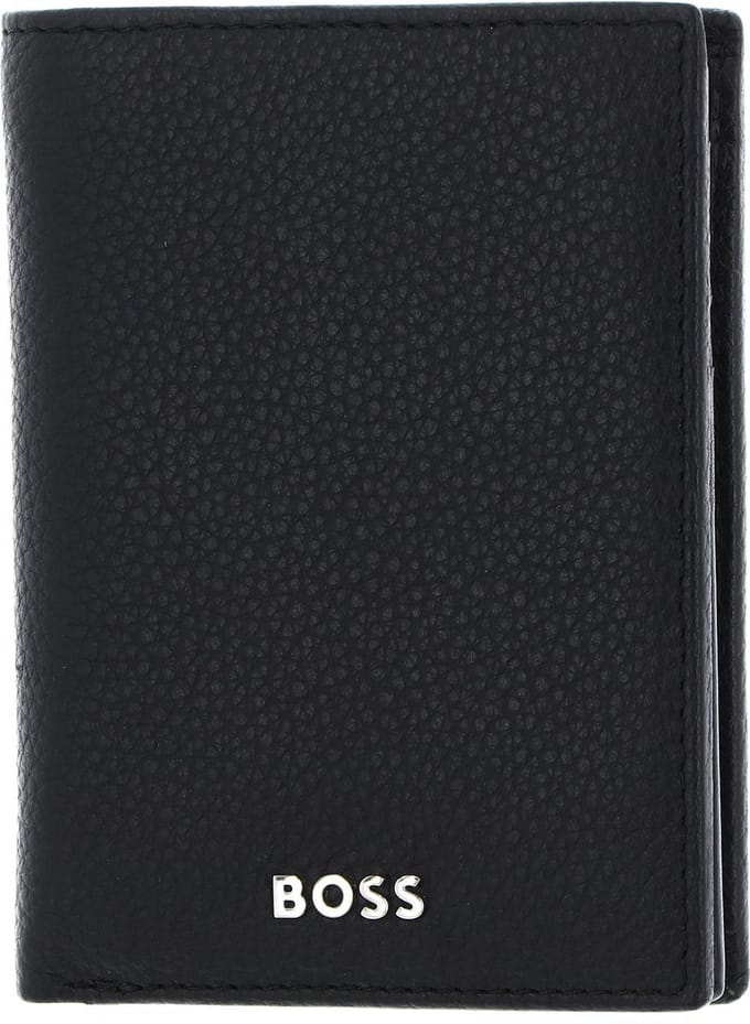 HUGO BOSS Leren Portemonnee Classic Grained Wallet Black Zwart