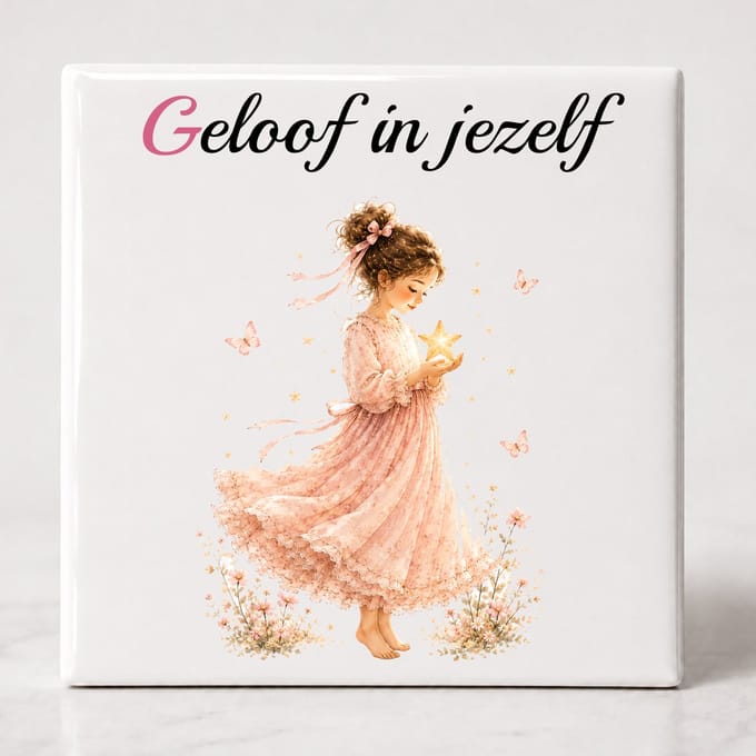 Tegel spreuk Geloof in jezelf