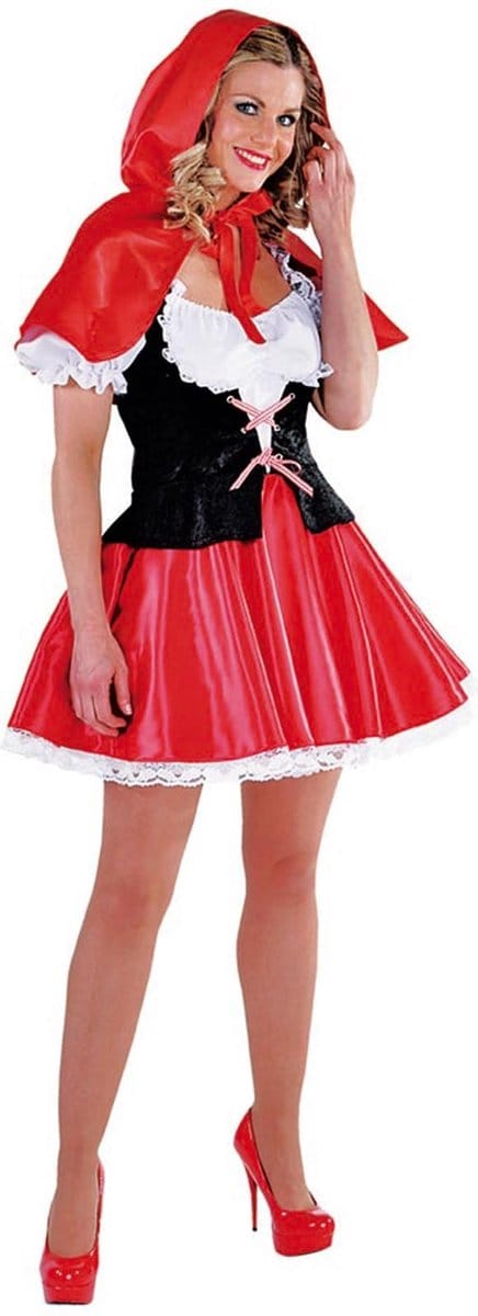 Magic Design Verkleedjurk Roodkapje Polyester Rood/zwart Mt M