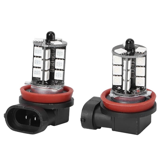 Kleurrijke LED Mistlamp Strobe Lamp met Afstandsbediening 12 24V H8 27SMD RGB gray