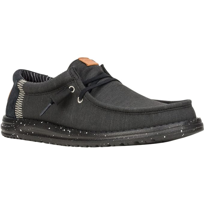 HEYDUDE Wally Elevated Basics Canvas Heren Zwarte Boot Schoenen