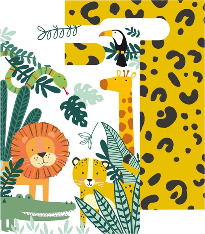 Uitdeelzakje Get Wild papier 24x16cm | 8 stuks