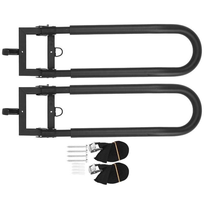 Support Mural Rack Présentoir Pliable Haut et Bas Support de Rangement pour Kayak Canoë Bateau de Pêche gray