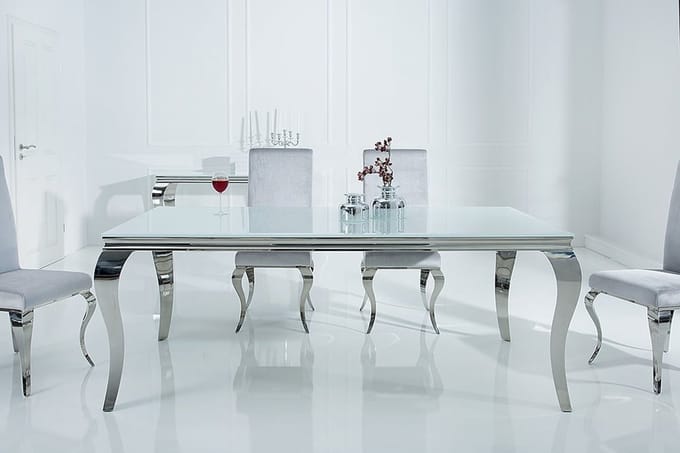Eettafel Modern Barok 180cm wit zilver/ 37903 - 6537903