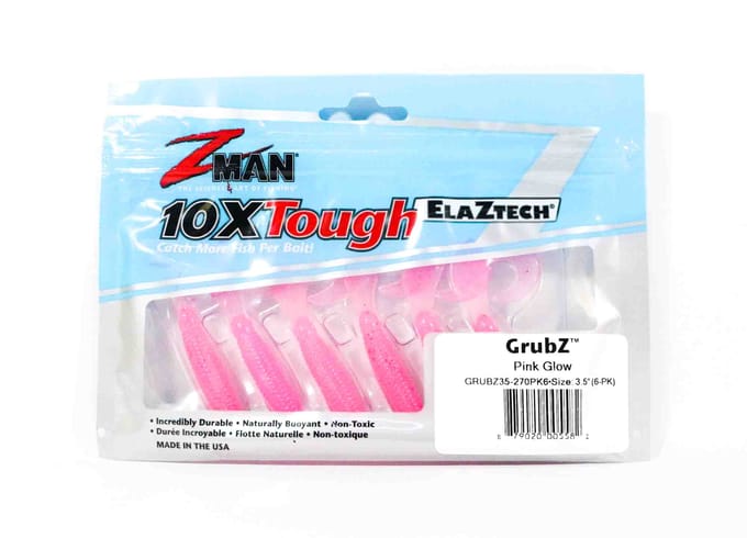 Zman Zacht Kunstaas GrubZ 3,5 Inch 6/Pack Roze Gloed (5582)