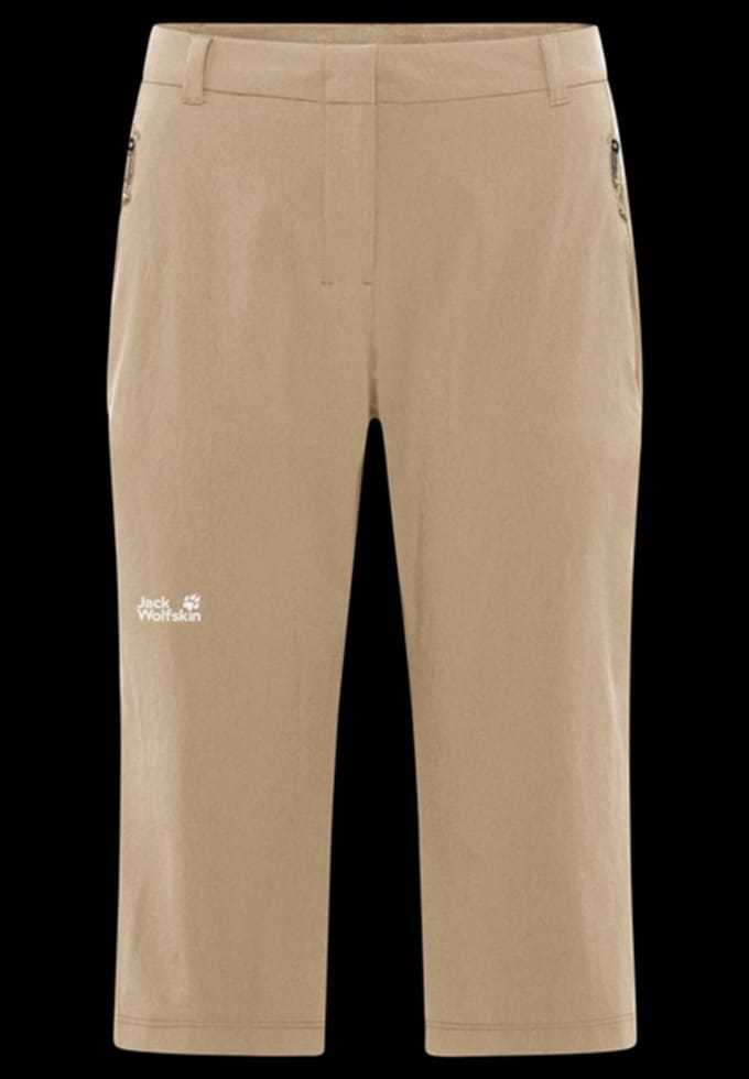 Jack Wolfskin Hikeout 3/4 Pants Women - Capri - Dames - Beige - Maat 38