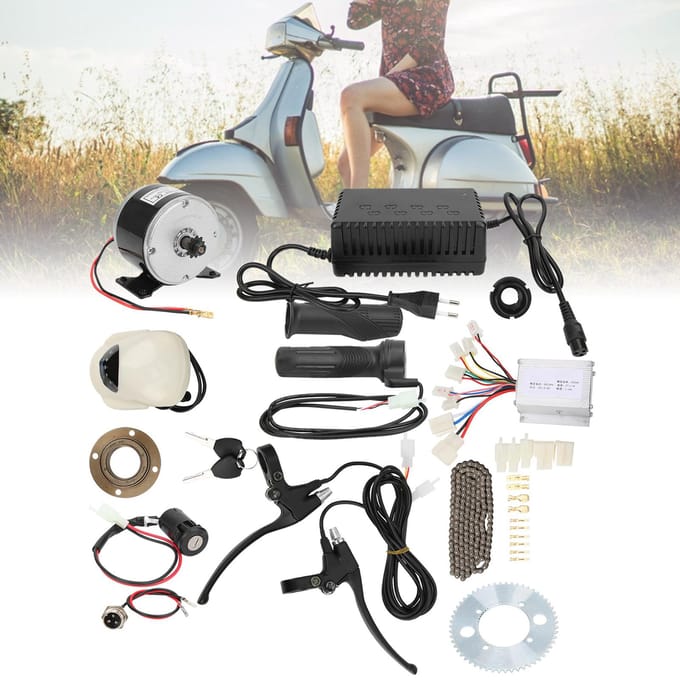 Kit de conversion de vélo électrique haute vitesse 24 V 250 W, 14 pièces gray