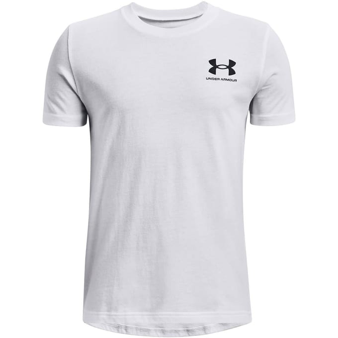 Under Armour Jongens Logo T-shirt met korte mouwen (Wit)