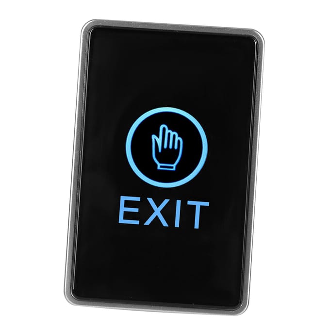 Interrupteur de déverrouillage de porte, panneau de capteur tactile pour systèmes de contrôle d'accès 12 V black