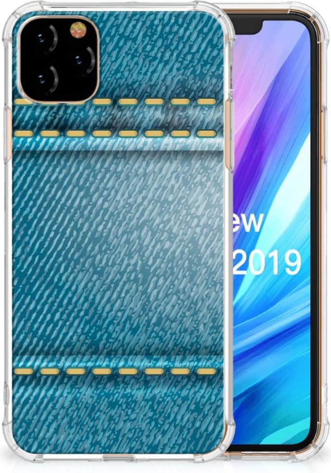 Apple iPhone 11 Pro Max Anti Shock Bumper Case Jeans