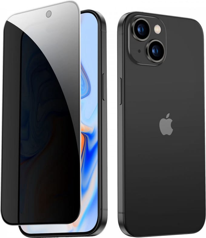 ESR Privacy Screen Protector Geschikt voor Apple iPhone 15 Plus - Tempered Glass - 9H Gehard Glas - met Montageframe