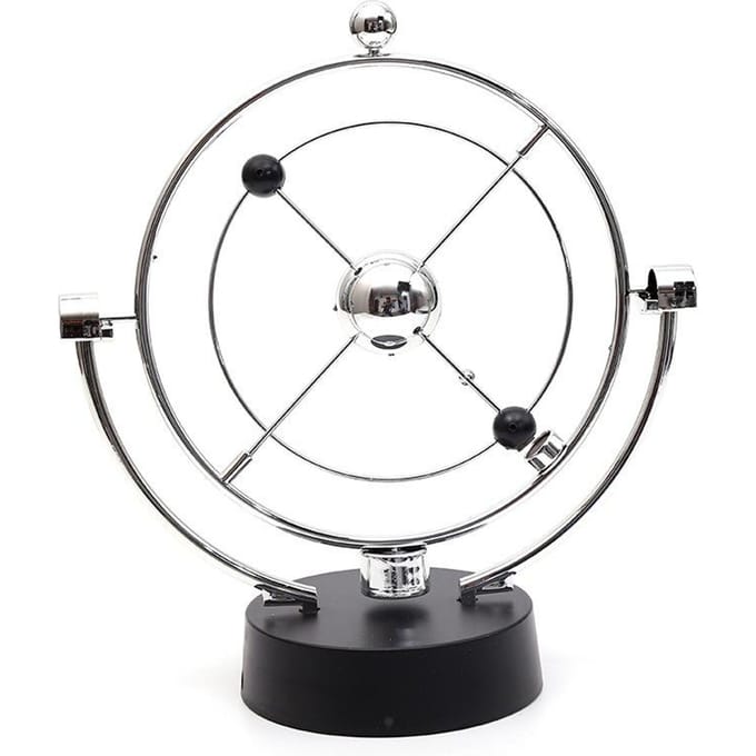 Hemelse Orbitale Asteroïde Rotatie Eeuwige Beweging Schommeling - Newton Pendulum Model Kantoor Bureau Decor Kinetic Wereldbol Speelgoed gray