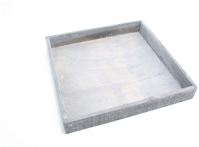 Dienblad Firmiana 20x20x4cm grijs
