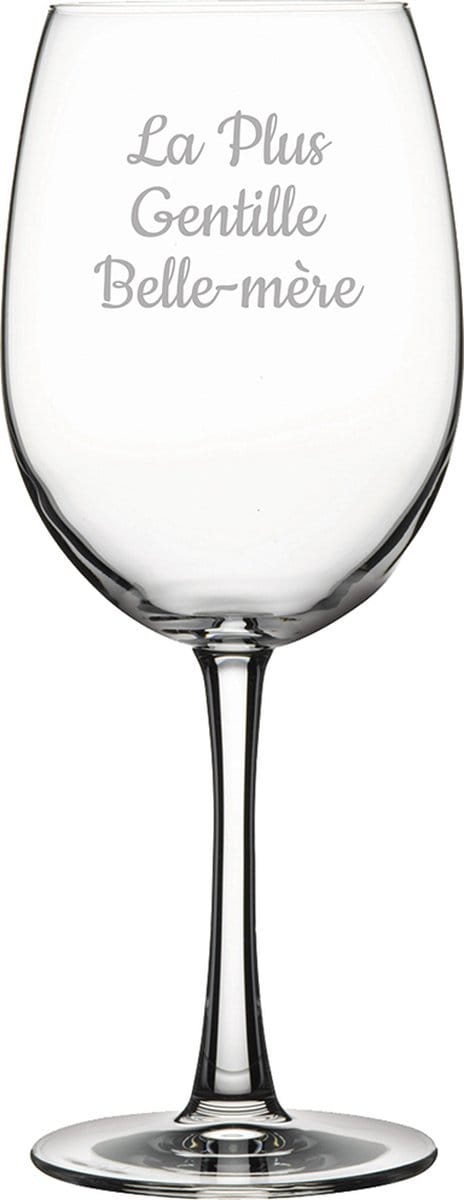 Rode wijnglas gegraveerd - 46cl - La Plus Gentille Belle-mère