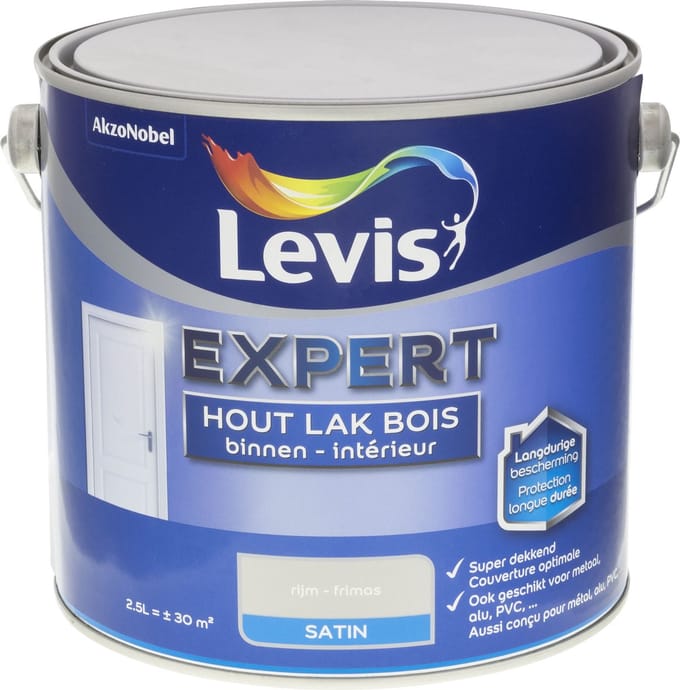 Levis - Expert Hout Lak Binnen Satin - Rijm - 2,5 L