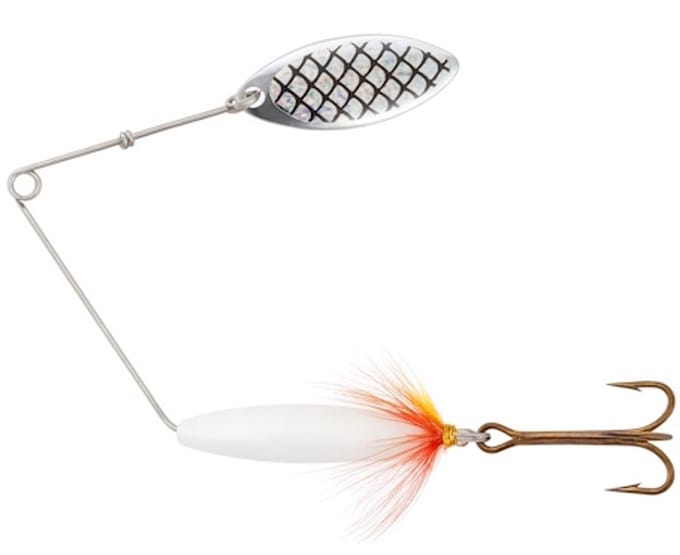 Predox Spintexx Mini Will 11,5 g - compacte spinnerbait met willowblad voor roofvissen White/fluorescent
