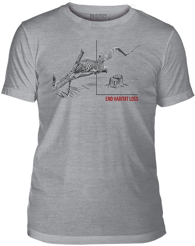 T-shirt End Habitat Loss Leopard Tri-Blend S