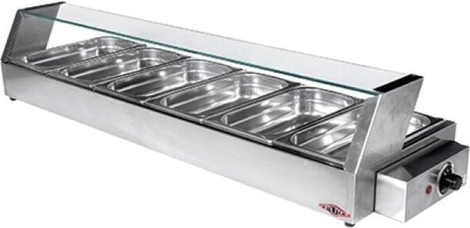Warmhoudvitrine (Cap.GN1/3X6-40Mm) - Stilfer 527012 - Horeca & Professioneel