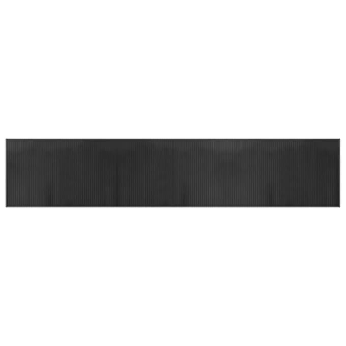 vidaXL - Vloerkleed - rechthoekig - 60x300 - cm - bamboe - grijs