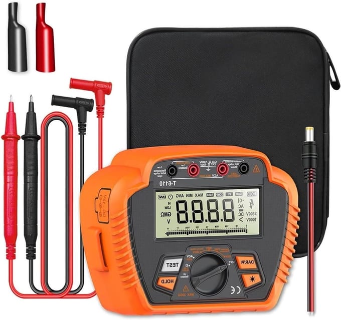 Isolatieweerstandstester - Megohmmeter Digitale Meter - Elektrische Inspectie - DAR PI Analyse - Tot 200 GΩ - Grijs