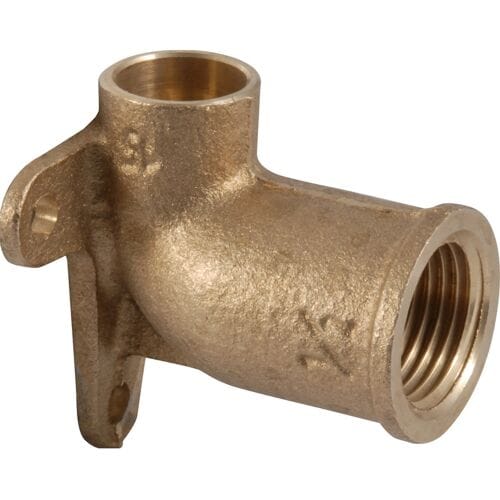 Conex soldeer muurplaat brons 1/2"x15mm lang