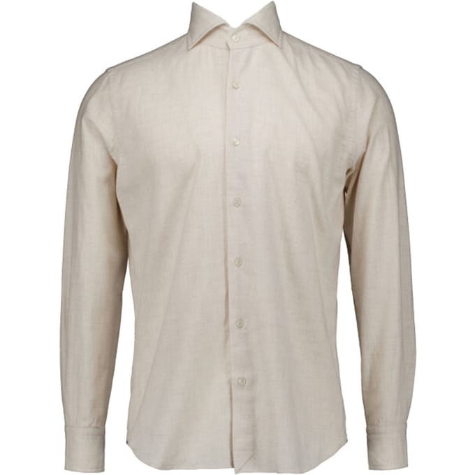 Xacus Washed Shirt Lange Mouw Overhemden Ecru 721ml/91175