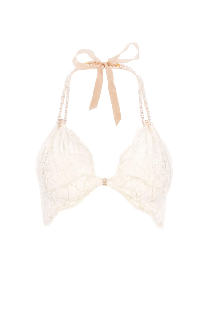 Bracli | Sydney Panty Parel String Set Ivoor | Luxe Lingerie Maat Plus