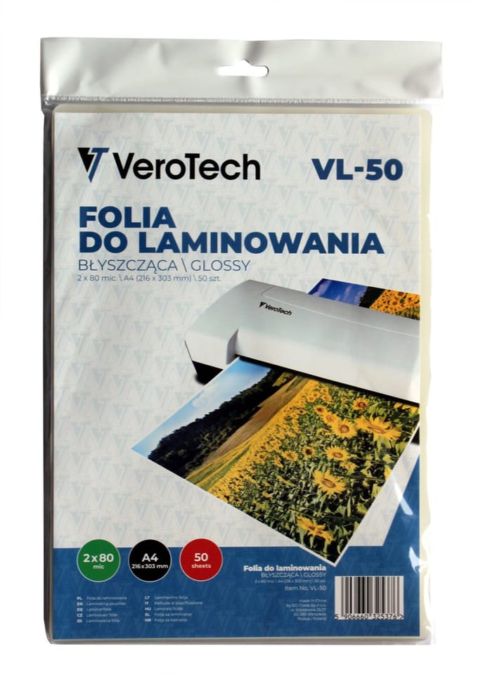 Verotech Folie - Lamineren - 50 Ark - 80 Micron