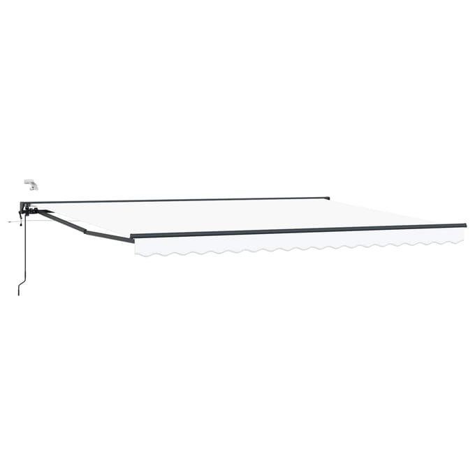 vidaXL - Elektrisch - Uitschuifbare - Zonneluifel - Wit - 4 - × - 3,5 - m