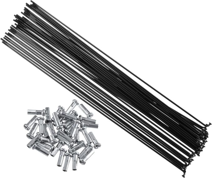 Allecta - Stalen fietsspaken 14G, 255mm lengte, set van 36 stuks