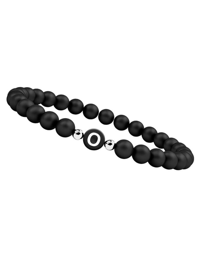 good.designs Parelarmband van agaatstenen met de letter O
