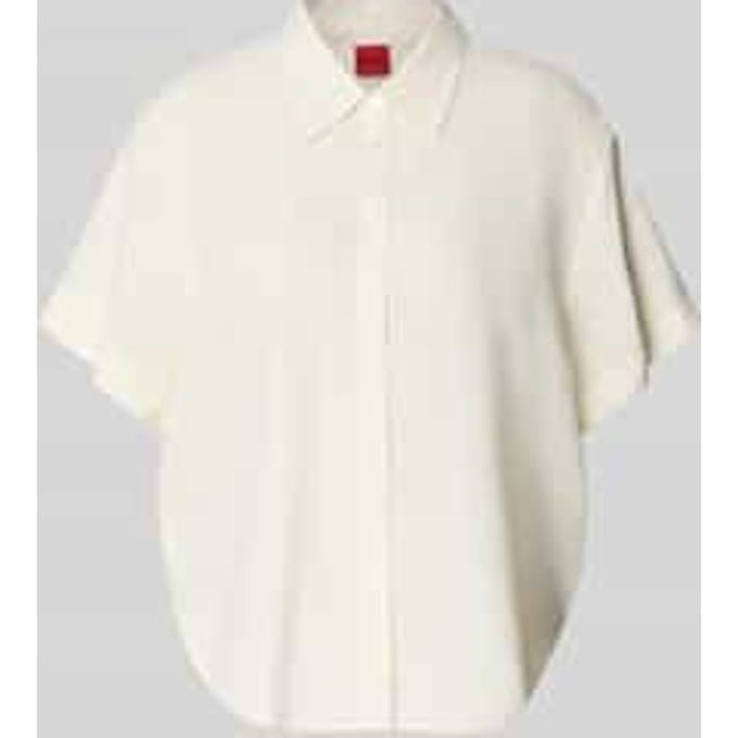 loose fit blouses met korte mouwen van mix van linnen en viscose model 'ENCANTADA'
