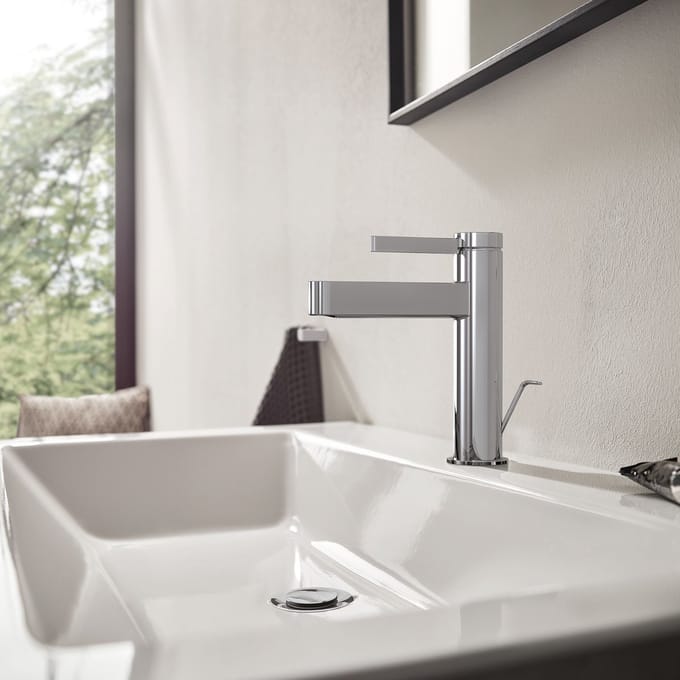 hansgrohe Finoris - Wastafelmengkraan - Ééngreeps bediening - CoolStart energiebesparend - Met trekwaste - 110mm - Chroom