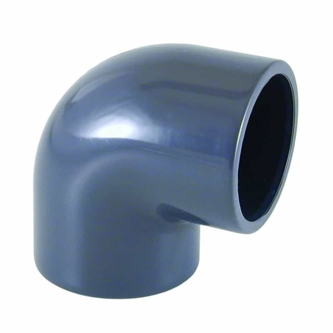 PVC-U Winkel 90° met Muffe 63mm PN16