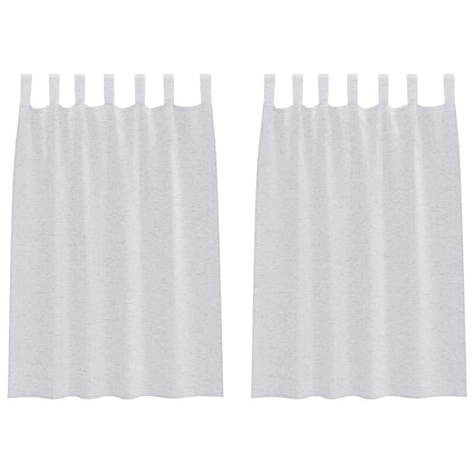 vidaXL - Voile - Gordijn - 2 - st - Lichtgrijs - 140 - x - 140 - cm - Polyester