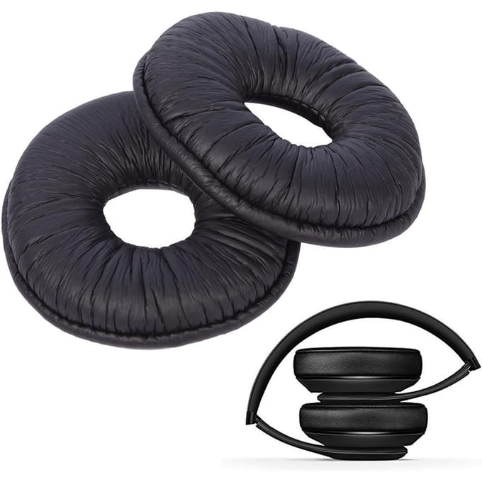 2PCS Coussin d'oreille en mousse souple pour casque TECHNICS RP DJ1200 DJ121 black